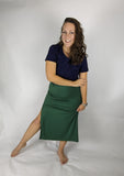 Midi maternity and postpartum skirt