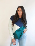 Velour Interior Diagonal Zip Breastfeeding Sweatshirt
