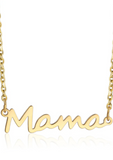 Silver and Gold 'mama' necklace